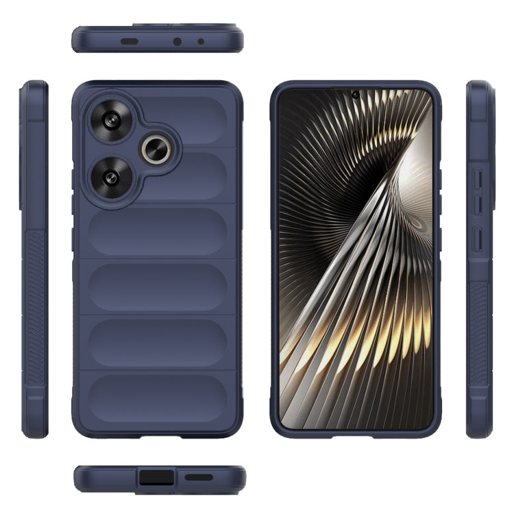 For Xiaomi Redmi Turbo 3 5G Magic Shield TPU + Flannel Phone Case(Dark Blue)