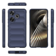 For Xiaomi Redmi Turbo 3 5G Magic Shield TPU + Flannel Phone Case(Dark Blue)