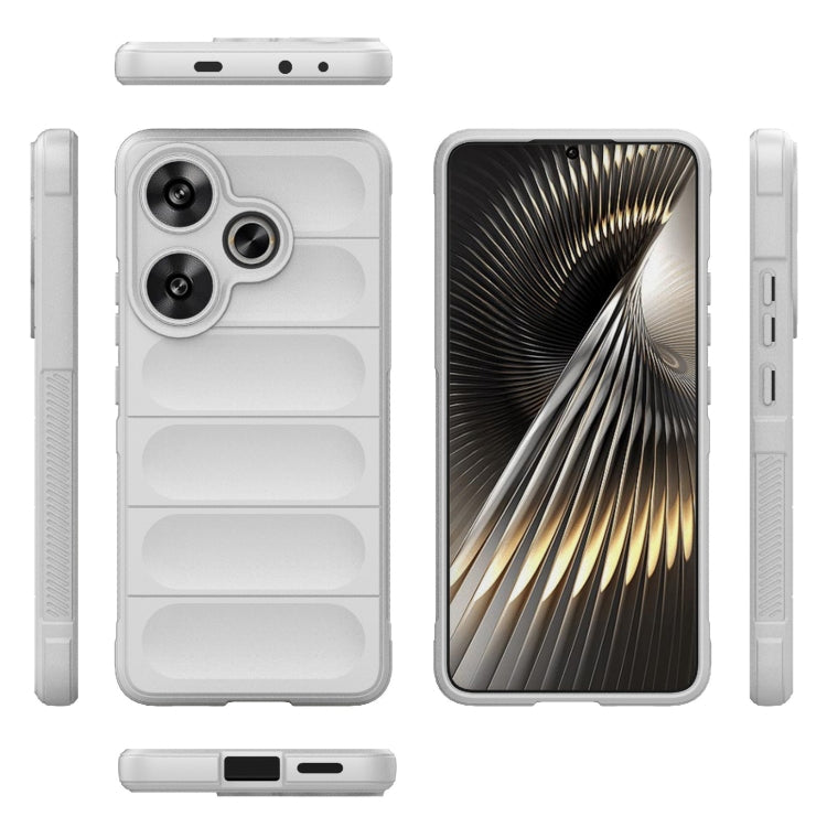 For Xiaomi Redmi Turbo 3 5G Magic Shield TPU + Flannel Phone Case(White)