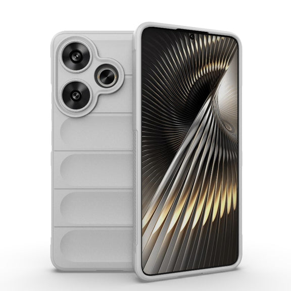 For Xiaomi Redmi Turbo 3 5G Magic Shield TPU + Flannel Phone Case(White)