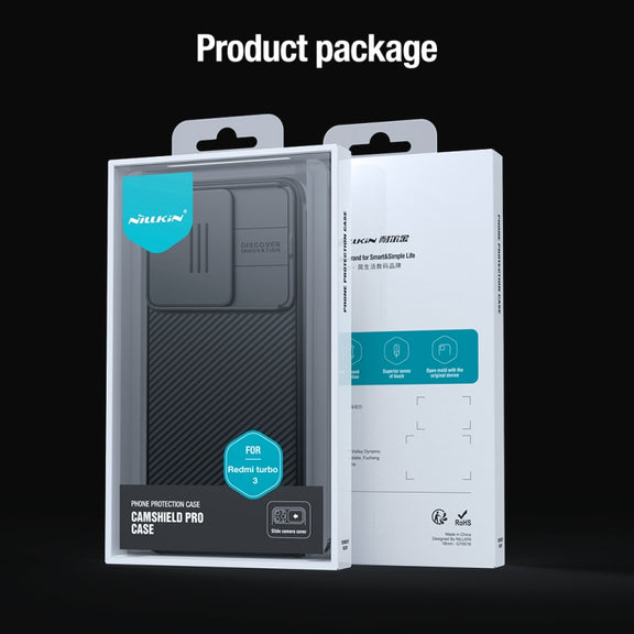 For Xiaomi Redmi Turbo 3 NILLKIN CamShield Pro PC Phone Case(Blue)