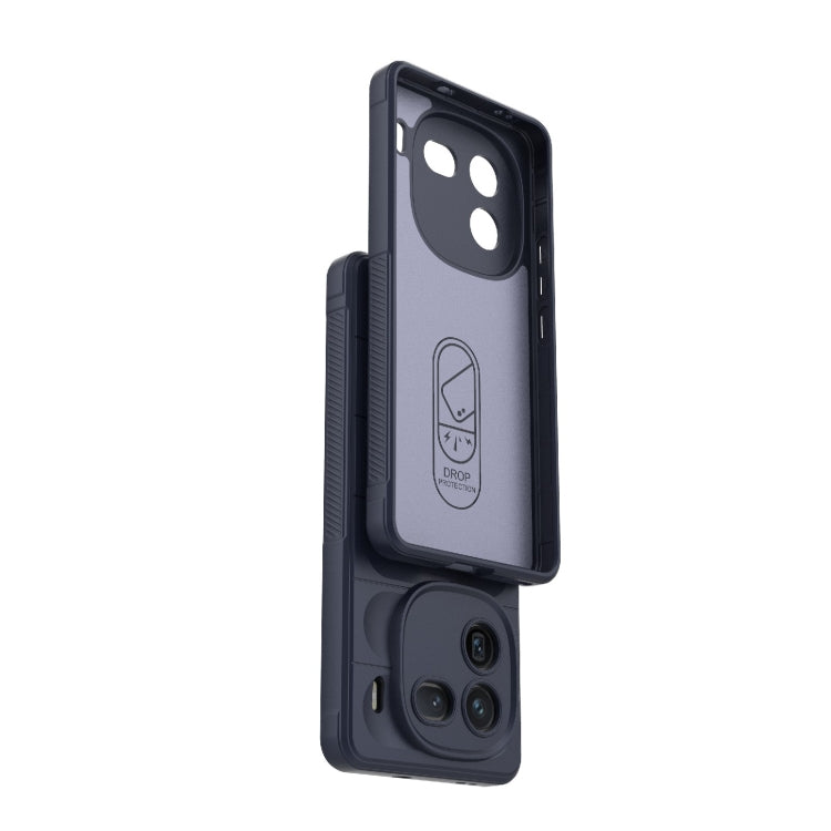 For vivo iQOO 12 5G Magic Shield TPU + Flannel Phone Case(White)