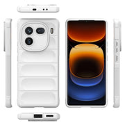 For vivo iQOO 12 Pro 5G Magic Shield TPU + Flannel Phone Case(White)