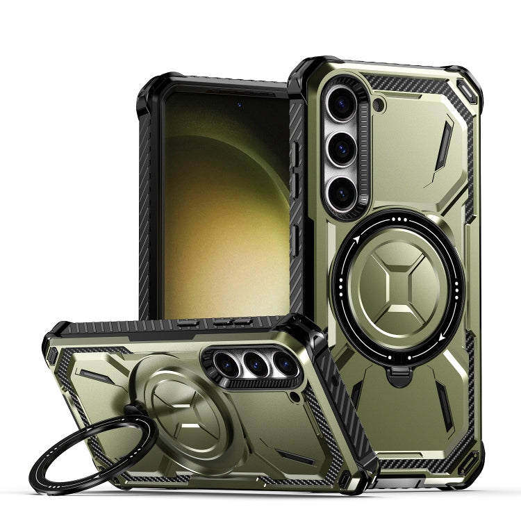 For Samsung Galaxy S24 5G Armor Series Holder Phone Case(Army Green)