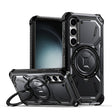 For Samsung Galaxy S24 5G Armor Series Holder Phone Case(Black) - Galaxy S24 5G Cases by PMC TechLife | Online Shopping South Africa | PMC TechLife