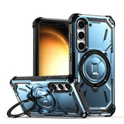 For Samsung Galaxy S24 5G Armor Series Holder Phone Case(Blue)