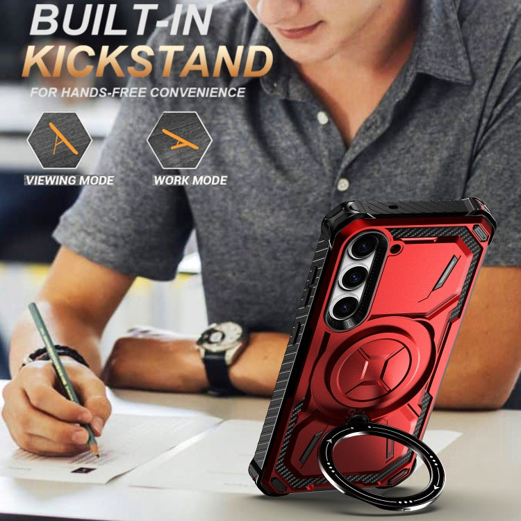 For Samsung Galaxy S24 5G Armor Series Holder Phone Case(Blue)