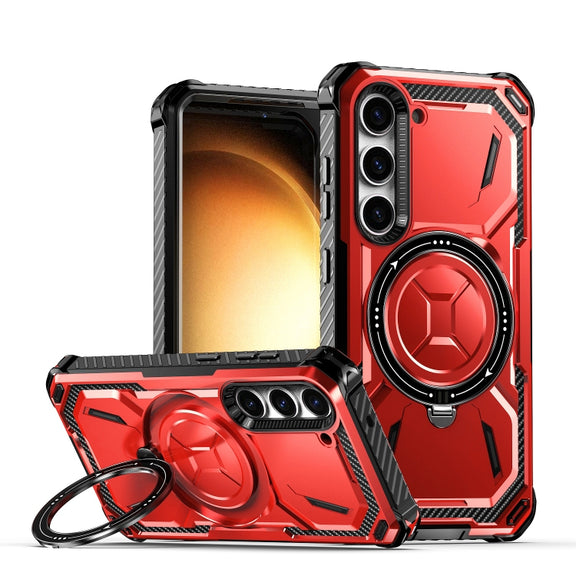 For Samsung Galaxy S24+ 5G Armor Series Holder Phone Case(Red)