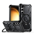 For Samsung Galaxy S24+ 5G Armor Series Holder Phone Case(Black) - Galaxy S24+ 5G Cases by PMC TechLife | Online Shopping South Africa | PMC TechLife