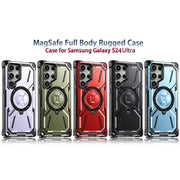 For Samsung Galaxy S24 Ultra 5G Armor Series Holder Phone Case(Red)