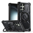 For Samsung Galaxy S24 Ultra 5G Armor Series Holder Phone Case(Black) - Galaxy S24 Ultra 5G Cases by PMC TechLife | Online Shopping South Africa | PMC TechLife