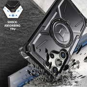 For Samsung Galaxy S24 Ultra 5G Armor Series Holder Phone Case(Blue)