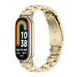 For Xiaomi Mi Band 8 / 9 / 9 NFC Mijobs Three Bead Stainless Steel Watch Band(Light Gold) - Watch Bands by MIJOBS | Online Shopping South Africa | PMC TechLife | Buy Now Pay Later Mobicred