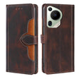For Huawei Pura 70 Ultra 5G Skin Feel Magnetic Buckle Leather Phone Case(Brown) - Huawei Cases by PMC Jewellery | Online Shopping South Africa | PMC Jewellery | Buy Now Pay Later Mobicred
