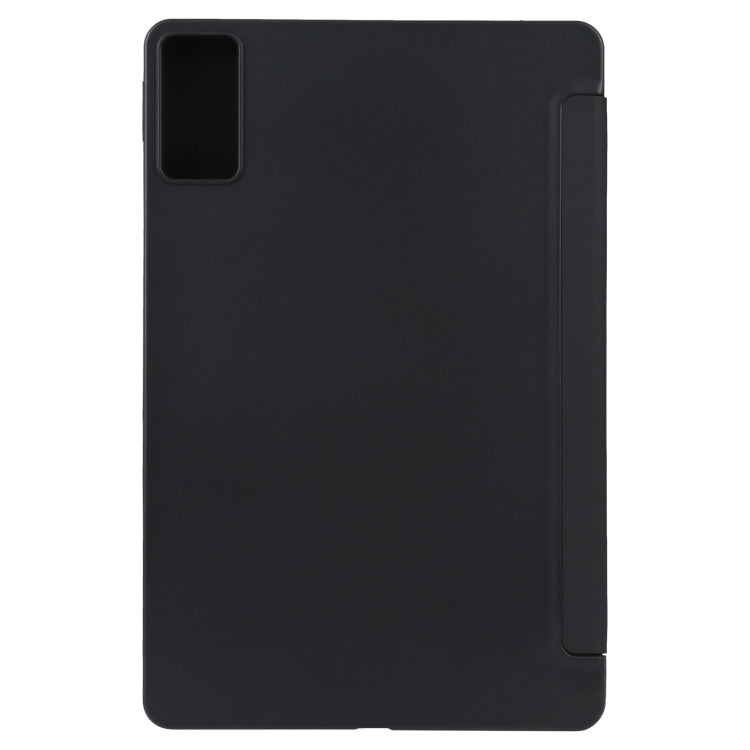 For Xiaomi Redmi Pad SE 2023 Three-fold Holder Flip Tablet Leather Case(Black)