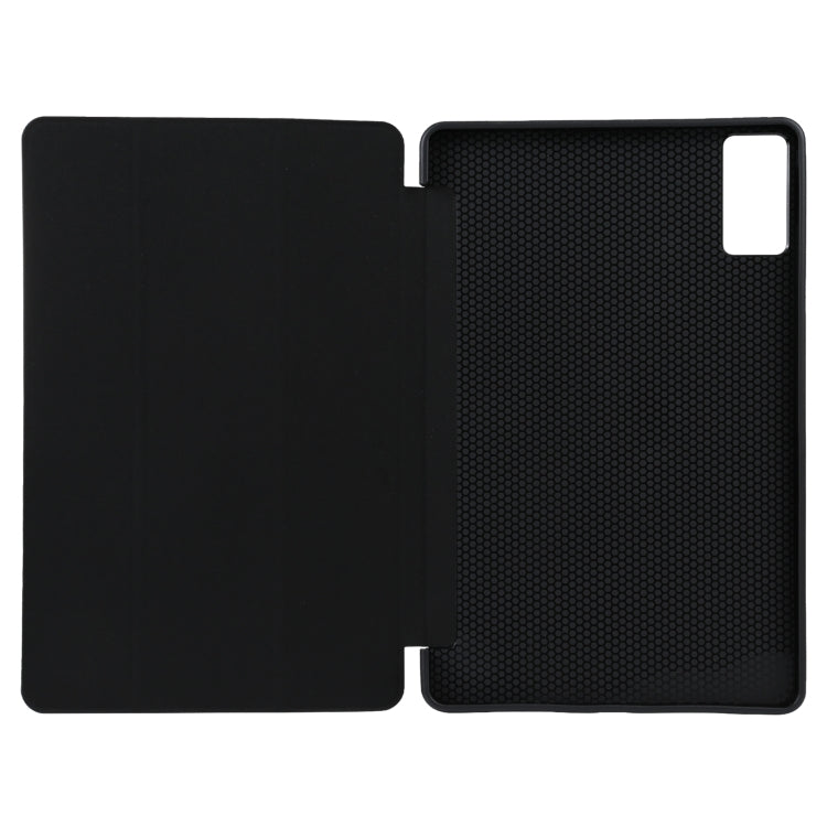 For Xiaomi Redmi Pad SE 2023 Three-fold Holder Flip Tablet Leather Case(Black)
