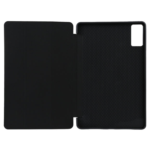 For Xiaomi Redmi Pad SE 2023 Three-fold Holder Flip Tablet Leather Case(Black)