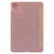 For Xiaomi Pad 6 Max 14 Three-fold Holder Flip Tablet Leather Case(Rose Gold)