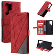 For Samsung Galaxy S24 Ultra 5G Skin Feel Splicing Leather Phone Case(Red) - Galaxy S24 Ultra 5G Cases by PMC TechLife | Online Shopping South Africa | PMC TechLife | Buy Now Pay Later Mobicred