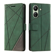 For Xiaomi Redmi 13C Skin Feel Splicing Leather Phone Case(Green)