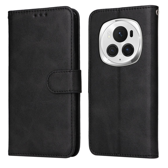 For Honor Magic6 Pro Classic Calf Texture Flip Leather Phone Case(Black)