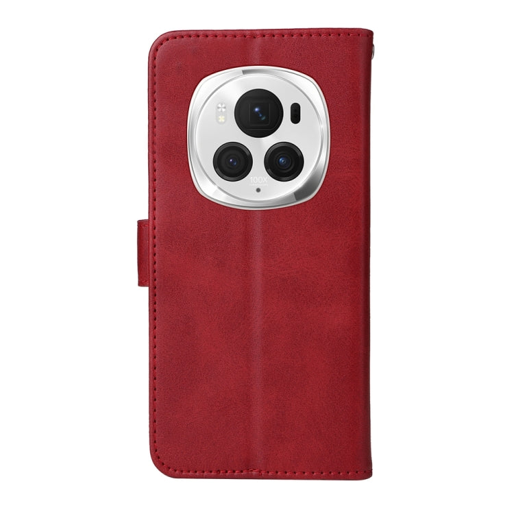 For Honor Magic6 Pro Classic Calf Texture Flip Leather Phone Case(Red)