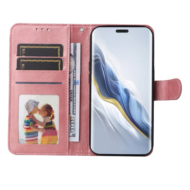 For Honor Magic6 Pro Classic Calf Texture Flip Leather Phone Case(Rose Gold)