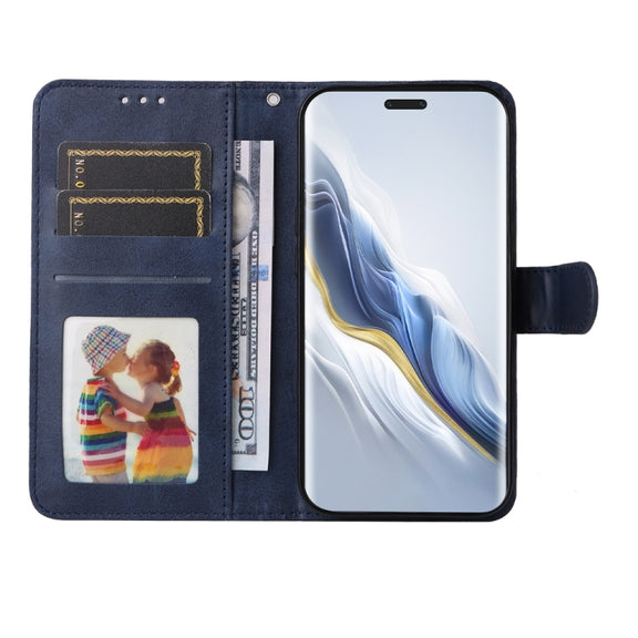 For Honor Magic6 Pro Classic Calf Texture Flip Leather Phone Case(Blue)