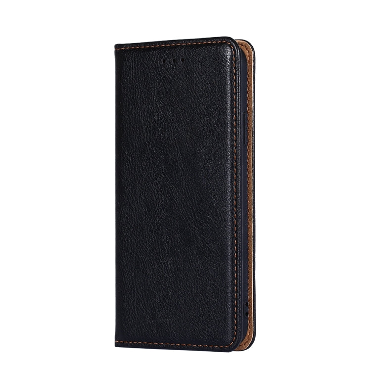 For Nokia C12 Gloss Oil Solid Color Magnetic Leather Phone Case(Black)