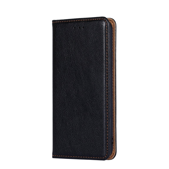 For Nokia C12 Gloss Oil Solid Color Magnetic Leather Phone Case(Black)