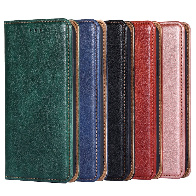 For Nokia C12 Gloss Oil Solid Color Magnetic Leather Phone Case(Black)