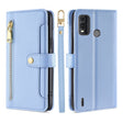 For Nokia G11 Plus Lite Sheep Texture Cross-body Zipper Wallet Leather Phone Case(Blue) - free shipping - PMC TechLife - Order now!