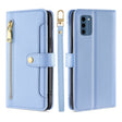 For Nokia C300 4G US Edition Lite Sheep Texture Cross-body Zipper Wallet Leather Phone Case(Blue) - Nokia Cases by PMC TechLife | Online Shopping South Africa | PMC TechLife | Buy Now Pay Later Mobicred