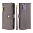 For Nokia G42 5G Lite Sheep Texture Cross-body Zipper Wallet Leather Phone Case(Grey) - Nokia Cases by PMC TechLife | Online Shopping South Africa | PMC TechLife | Buy Now Pay Later Mobicred