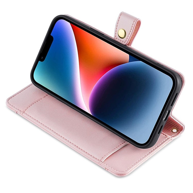 For Honor Magic6 Pro 5G Sheep Texture Cross-body Zipper Wallet Leather Phone Case(Pink)