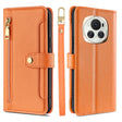 For Honor Magic6 5G Sheep Texture Cross-body Zipper Wallet Leather Phone Case(Orange) - Honor Cases by PMC TechLife | Online Shopping South Africa | PMC TechLife | Buy Now Pay Later Mobicred