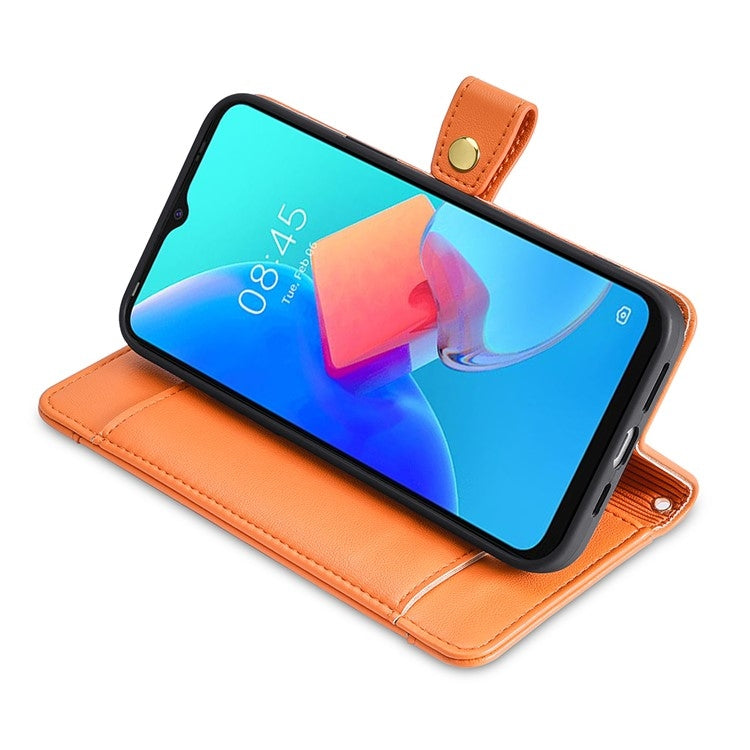 For Honor Magic6 5G Sheep Texture Cross-body Zipper Wallet Leather Phone Case(Orange)