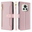 For Honor Magic6 5G Sheep Texture Cross-body Zipper Wallet Leather Phone Case(Pink) - Honor Cases by PMC TechLife | Online Shopping South Africa | PMC TechLife | Buy Now Pay Later Mobicred
