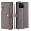 For Honor Play 60 Plus Sheep Texture Cross-body Zipper Wallet Leather Phone Case(Grey) - Honor Cases by PMC TechLife | Online Shopping South Africa | PMC TechLife | Buy Now Pay Later Mobicred