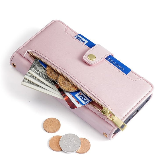For Honor Play 60 Plus Sheep Texture Cross-body Zipper Wallet Leather Phone Case(Pink)