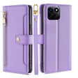 For Honor Play 60 Plus Sheep Texture Cross-body Zipper Wallet Leather Phone Case(Purple) - Honor Cases by PMC TechLife | Online Shopping South Africa | PMC TechLife | Buy Now Pay Later Mobicred