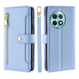 For OnePlus Ace 2 Pro Sheep Texture Cross-body Zipper Wallet Leather Phone Case(Blue) - OnePlus Cases by PMC TechLife | Online Shopping South Africa | PMC TechLife | Buy Now Pay Later Mobicred