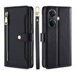 For OnePlus Nord CE3 5G Sheep Texture Cross-body Zipper Wallet Leather Phone Case(Black) - OnePlus Cases by PMC TechLife | Online Shopping South Africa | PMC TechLife | Buy Now Pay Later Mobicred