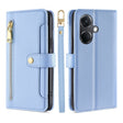 For OnePlus Nord CE3 5G Sheep Texture Cross-body Zipper Wallet Leather Phone Case(Blue) - OnePlus Cases by PMC TechLife | Online Shopping South Africa | PMC TechLife | Buy Now Pay Later Mobicred