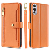 For OnePlus Ace 3V 5G Sheep Texture Cross-body Zipper Wallet Leather Phone Case(Orange)