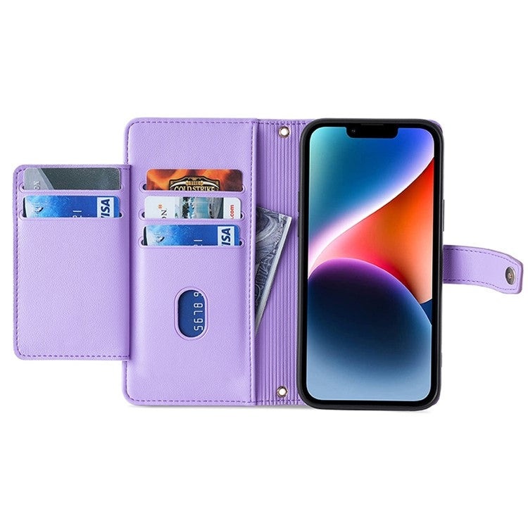 For OnePlus Ace 3V 5G Sheep Texture Cross-body Zipper Wallet Leather Phone Case(Purple)