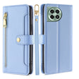 For OnePlus Ace 3 Pro 5G Sheep Texture Cross-body Zipper Wallet Leather Phone Case(Blue) - OnePlus Cases by PMC TechLife | Online Shopping South Africa | PMC TechLife | Buy Now Pay Later Mobicred