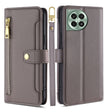For OnePlus Ace 3 Pro 5G Sheep Texture Cross-body Zipper Wallet Leather Phone Case(Grey) - OnePlus Cases by PMC TechLife | Online Shopping South Africa | PMC TechLife | Buy Now Pay Later Mobicred