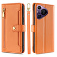 For Huawei Pura 70 Pro / 70 Pro+ 5G Sheep Texture Cross-body Zipper Wallet Leather Phone Case(Orange) - free shipping - PMC Jewellery - Order now!
