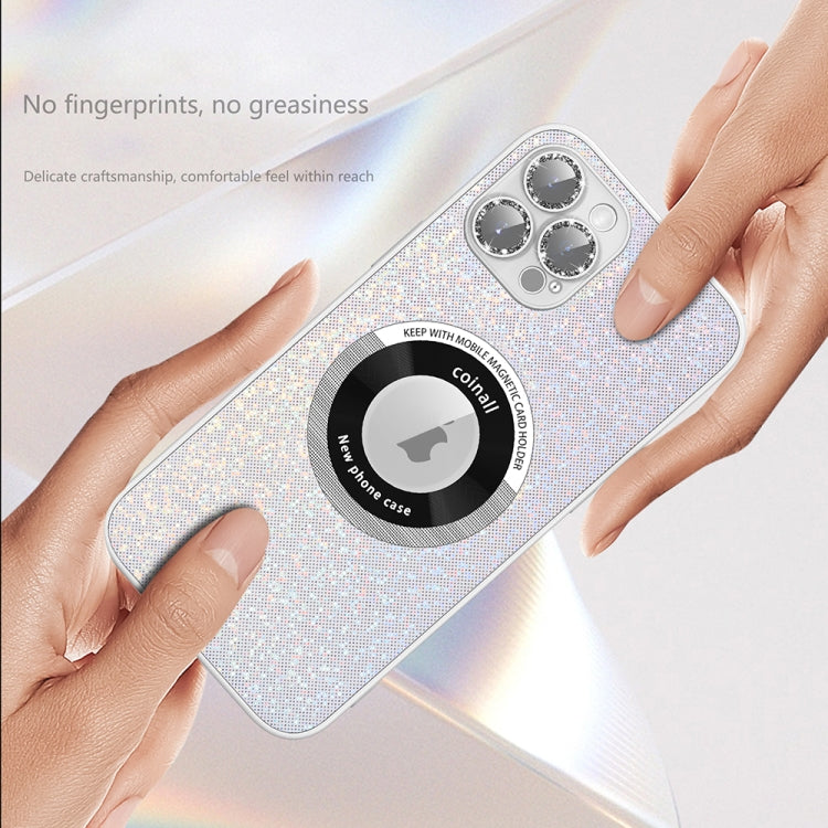For iPhone 14 Colorful Glitter Magnetic Magsafe TPU + PC Phone Case(Colorful Green)